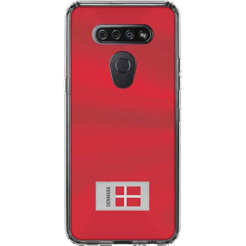 Denmark Soccer Flag LG K51/Q51 Clear Case
